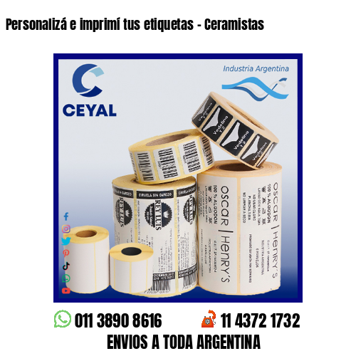 Personalizá e imprimí tus etiquetas – Ceramistas