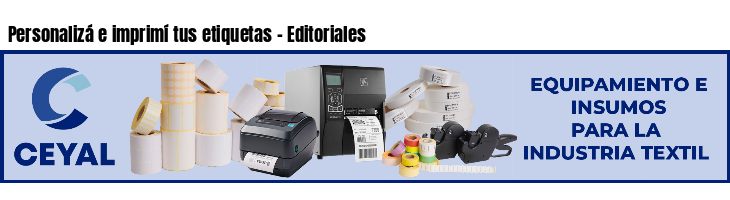 Personalizá e imprimí tus etiquetas - Editoriales