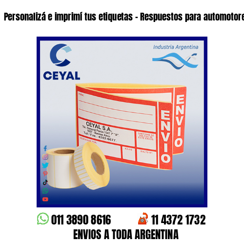 Personalizá e imprimí tus etiquetas – Respuestos para automotores