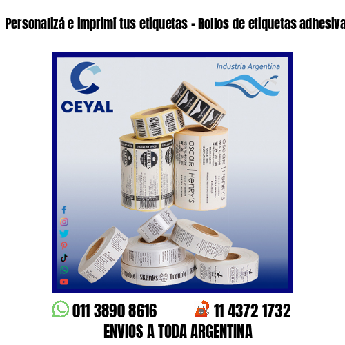 Personalizá e imprimí tus etiquetas – Rollos de etiquetas adhesivas en blanco