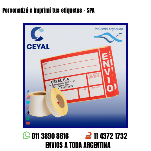 Personalizá e imprimí tus etiquetas – SPA