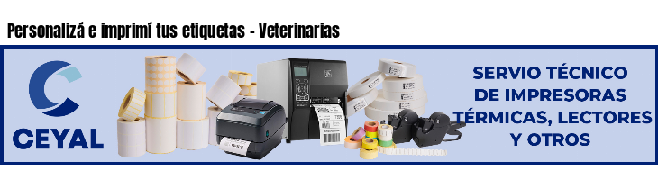 Personalizá e imprimí tus etiquetas - Veterinarias