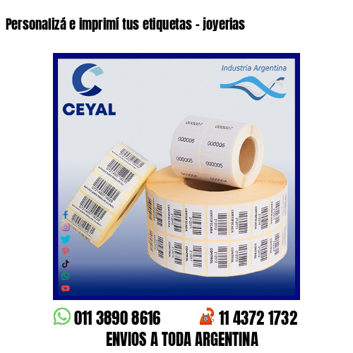 Personalizá e imprimí tus etiquetas – joyerias