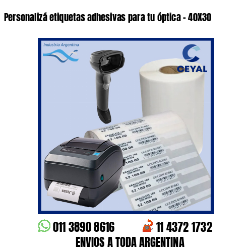 Personalizá etiquetas adhesivas para tu óptica – 40X30