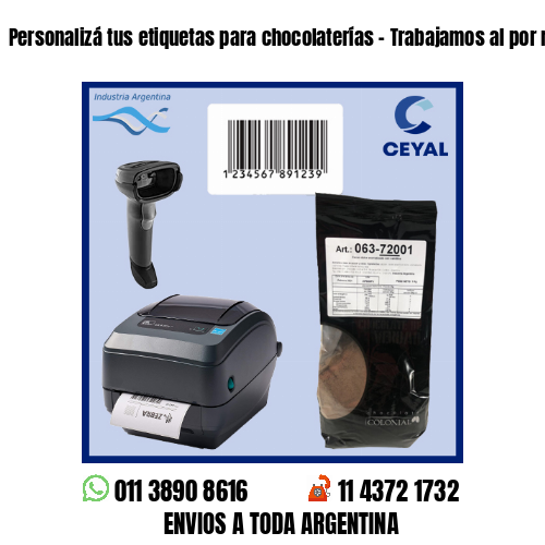 Personalizá tus etiquetas para chocolaterías – Trabajamos al por menor y mayor