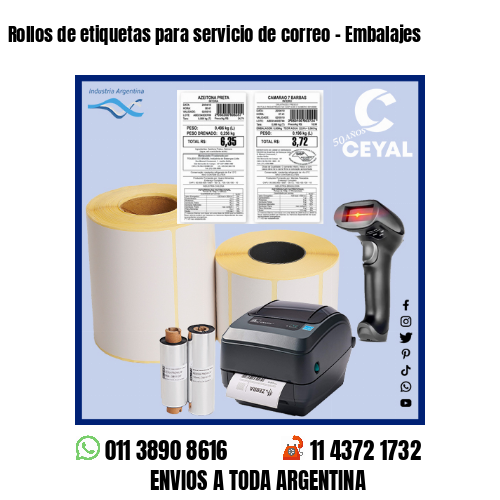 Rollos de etiquetas para servicio de correo – Embalajes