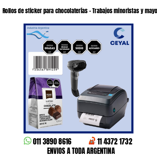Rollos de sticker para chocolaterías – Trabajos minoristas y mayoristas