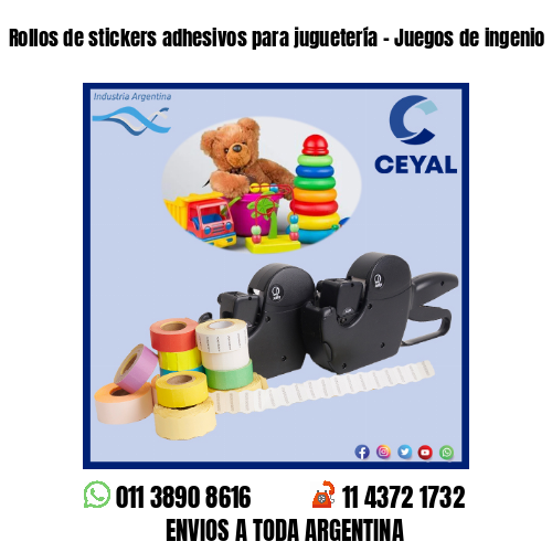 Rollos de stickers adhesivos para juguetería - Juegos de ingenio