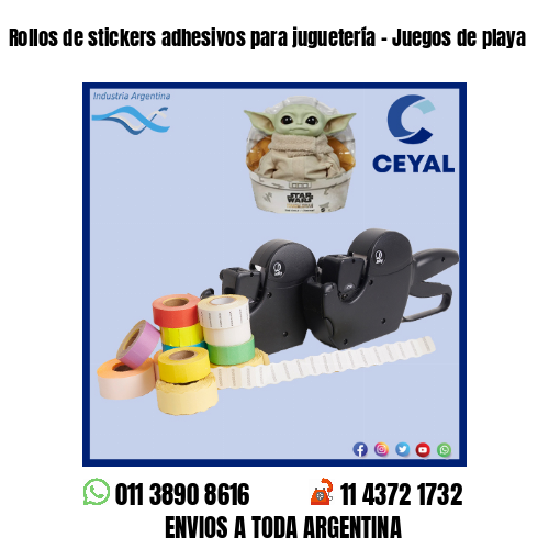 Rollos de stickers adhesivos para juguetería - Juegos de playa