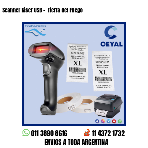Scanner láser USB –  Tierra del Fuego