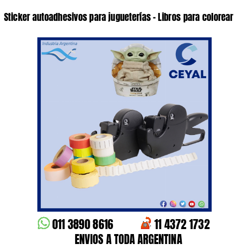 Sticker autoadhesivos para jugueterías - Libros para colorear