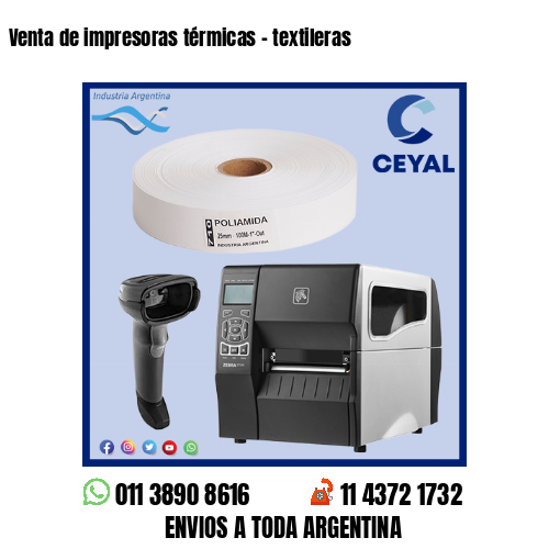 Venta de impresoras térmicas – textileras