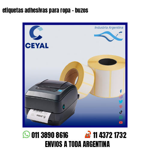 etiquetas adhesivas para ropa – buzos