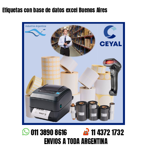 Etiquetas con base de datos excel Buenos Aires