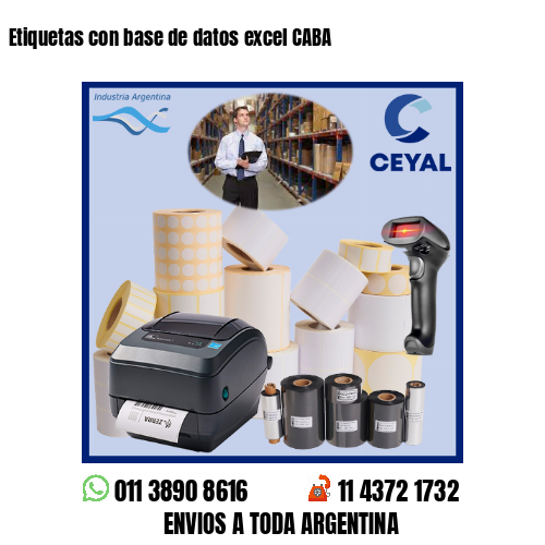 Etiquetas con base de datos excel CABA