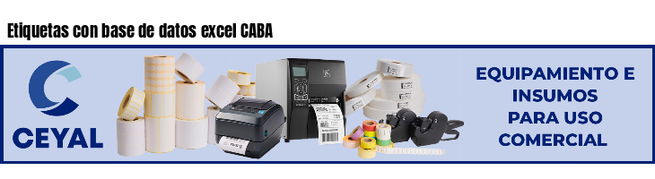 Etiquetas con base de datos excel CABA 