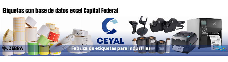 Etiquetas con base de datos excel Capital Federal 