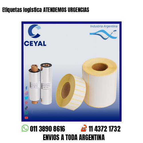 Etiquetas logistica ATENDEMOS URGENCIAS