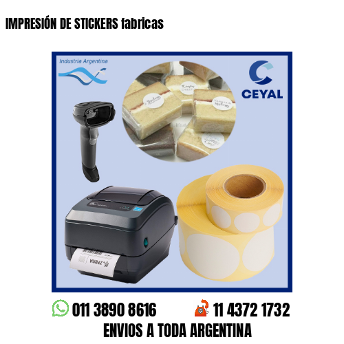 IMPRESIÓN DE STICKERS fabricas
