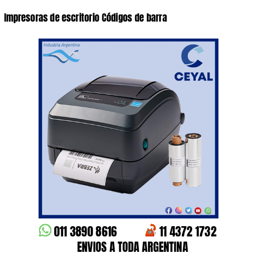 Impresoras de escritorio Códigos de barra