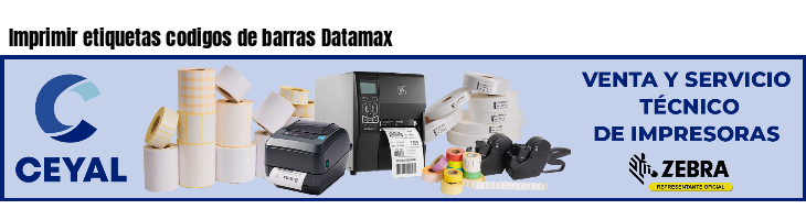Imprimir etiquetas codigos de barras Datamax