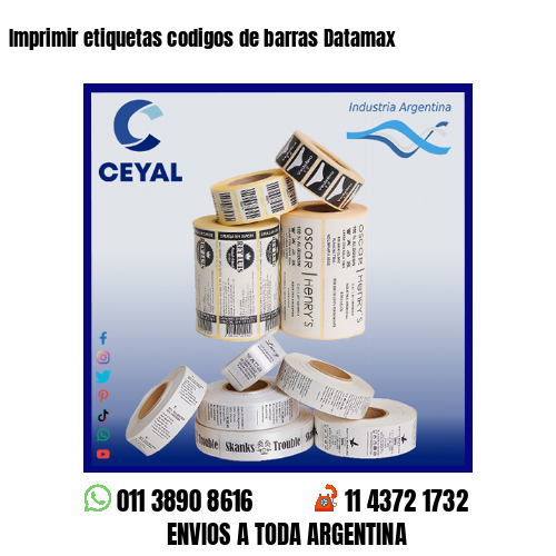 Imprimir etiquetas codigos de barras Datamax