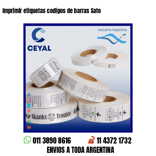 Imprimir etiquetas codigos de barras Sato