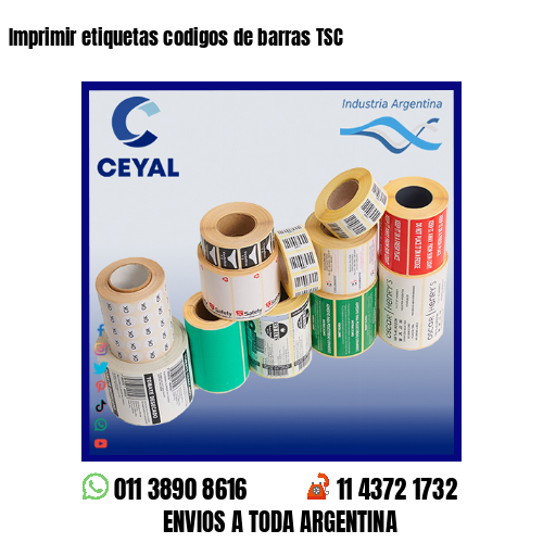 Imprimir etiquetas codigos de barras TSC