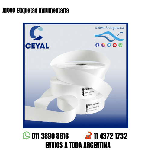 X1000 Etiquetas indumentaria