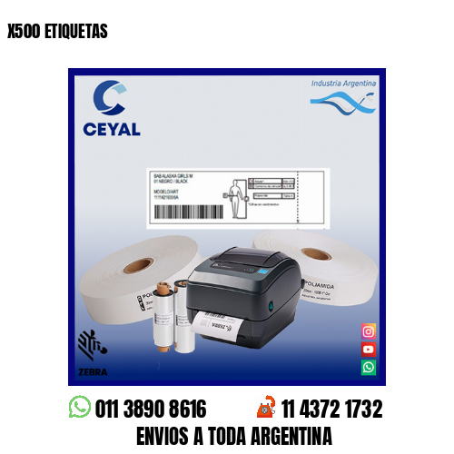 X500 ETIQUETAS