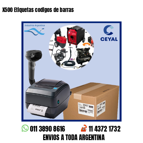 X500 Etiquetas codigos de barras
