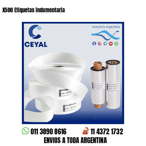 X500 Etiquetas indumentaria