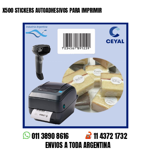 X500 STICKERS AUTOADHESIVOS PARA IMPRIMIR