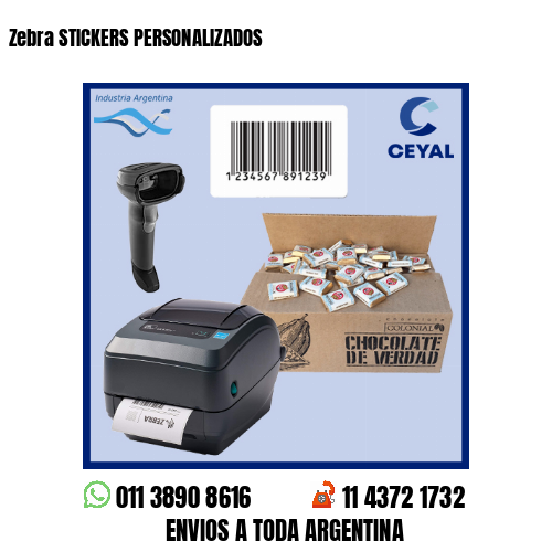 Zebra STICKERS PERSONALIZADOS