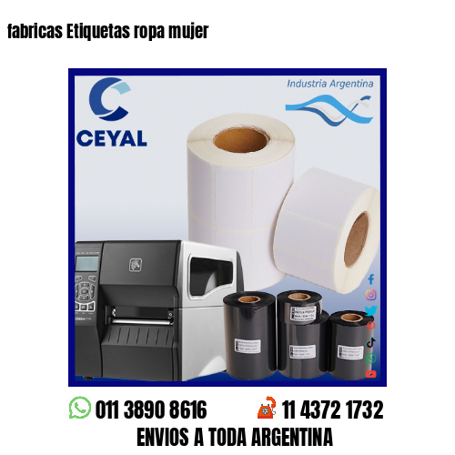 fabricas Etiquetas ropa mujer
