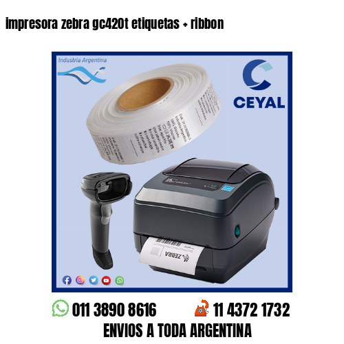 impresora zebra gc420t etiquetas   ribbon