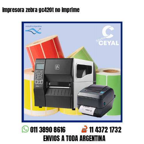 impresora zebra gc420t no imprime