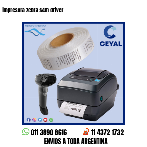 impresora zebra s4m driver