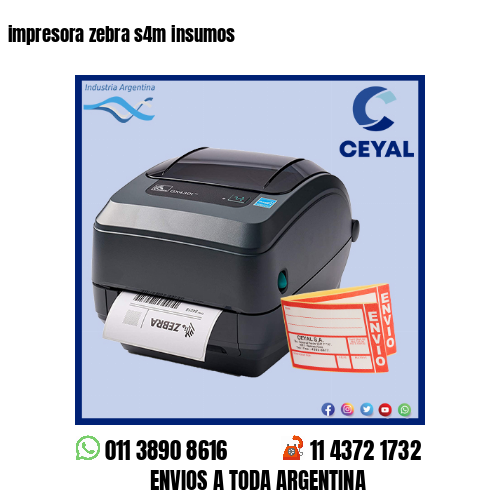 impresora zebra s4m insumos
