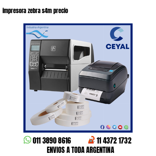 impresora zebra s4m precio
