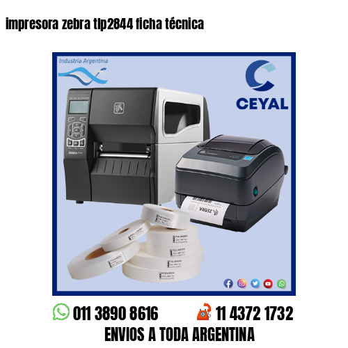 impresora zebra tlp2844 ficha técnica