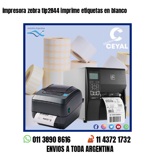 impresora zebra tlp2844 imprime etiquetas en blanco