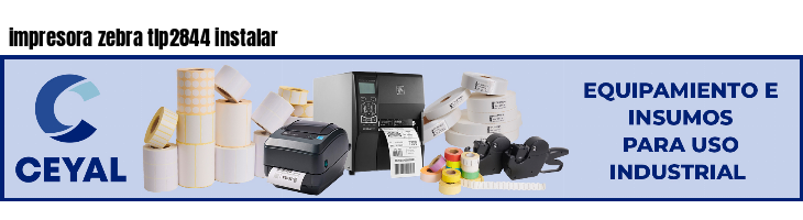 impresora zebra tlp2844 instalar