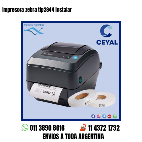 impresora zebra tlp2844 instalar
