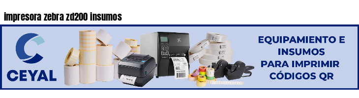 impresora zebra zd200 insumos