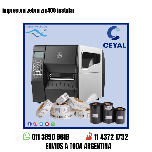 impresora zebra zm400 instalar