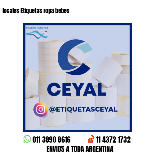 locales Etiquetas ropa bebes