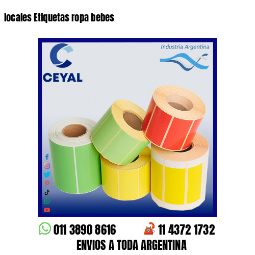 locales Etiquetas ropa bebes