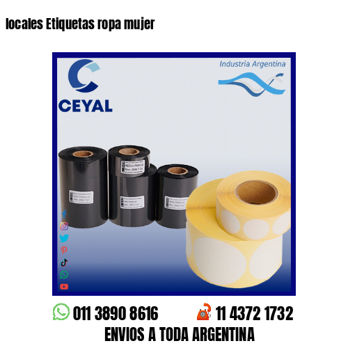 locales Etiquetas ropa mujer