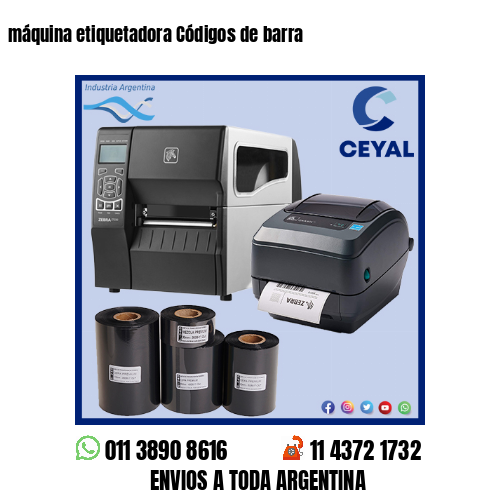 máquina etiquetadora Códigos de barra